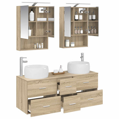 Bathroom Furniture Set 5 pcs Sonoma Oak