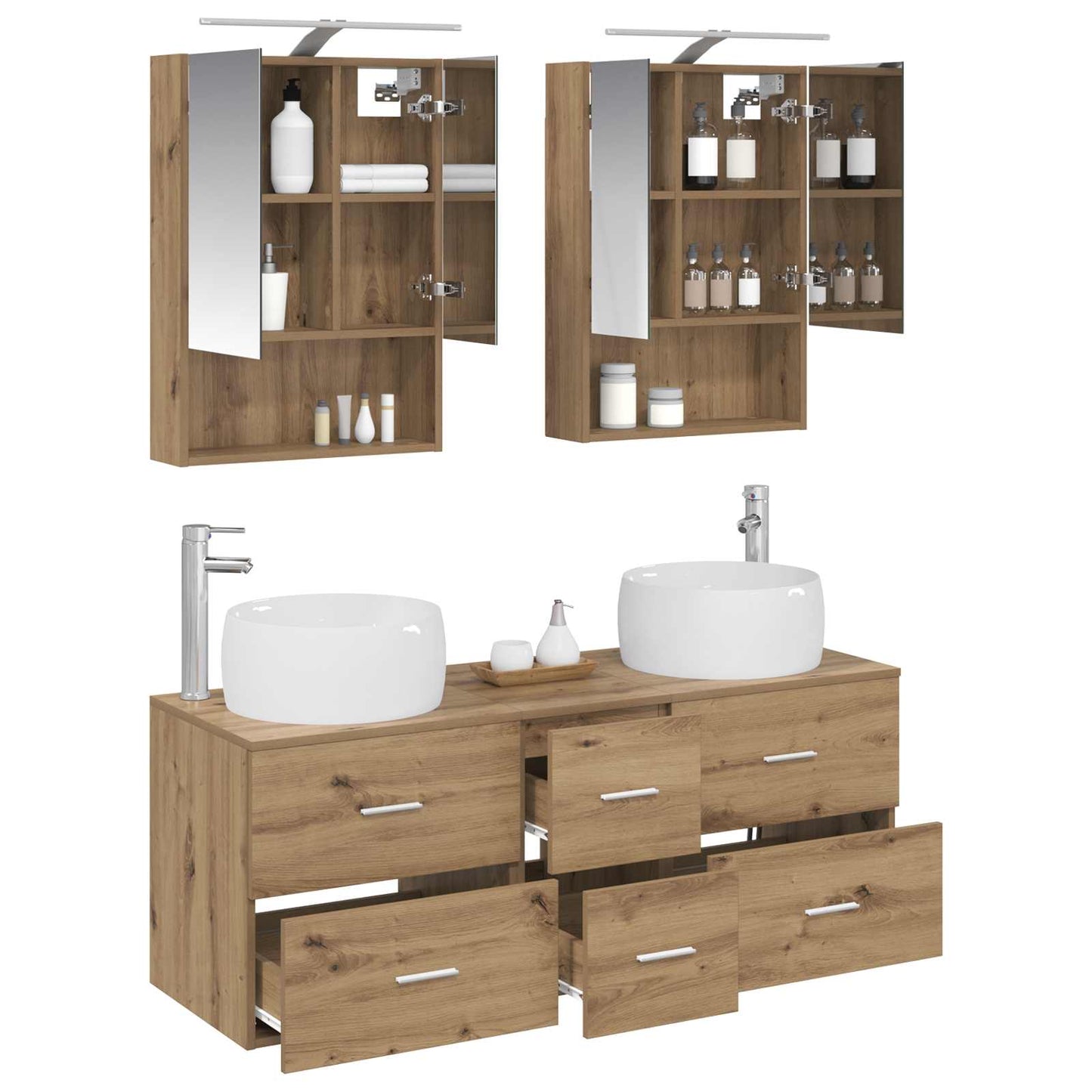 Bathroom Furniture Set 5 pcs Artisan Oak
