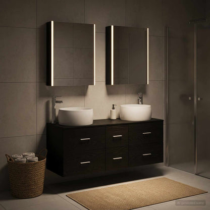 Bathroom Furniture Set 5 pcs Black Oak