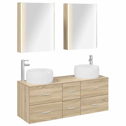 Bathroom Furniture Set 5 pcs Sonoma Oak