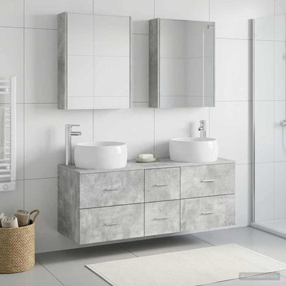 Bathroom Furniture Set 5 pcs Concrete Grey