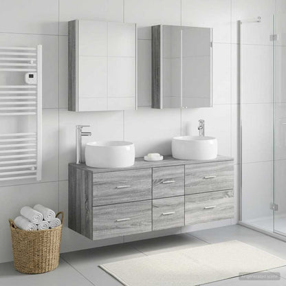 Bathroom Furniture Set 5 pcs Grey Sonoma