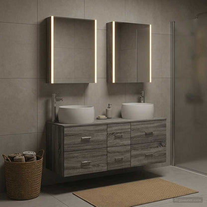 Bathroom Furniture Set 5 pcs Grey Sonoma