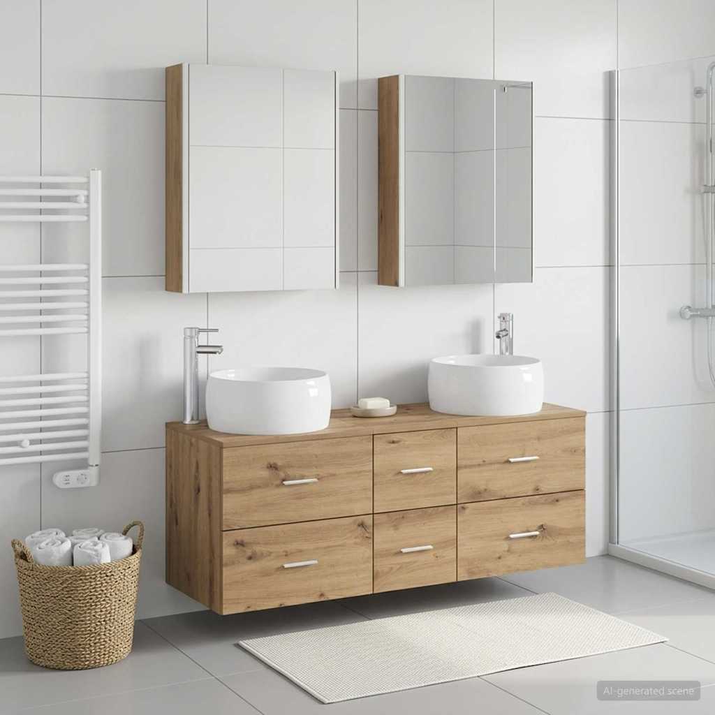 Bathroom Furniture Set 5 pcs Artisan Oak
