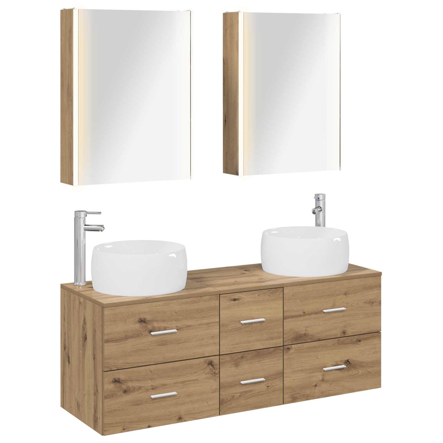 Bathroom Furniture Set 5 pcs Artisan Oak