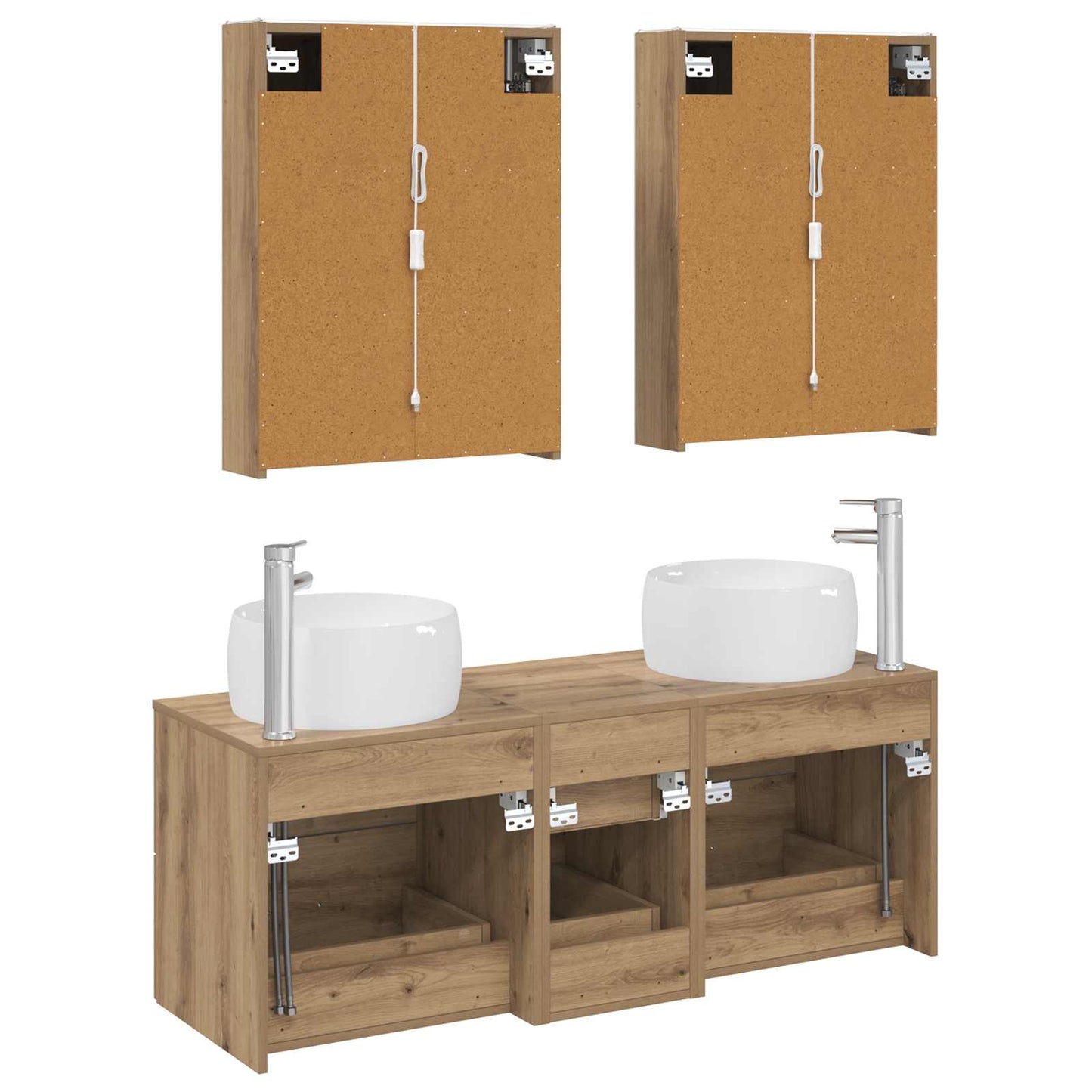 Bathroom Furniture Set 5 pcs Artisan Oak