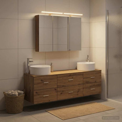 Bathroom Furniture Set 4 pcs Artisan Oak