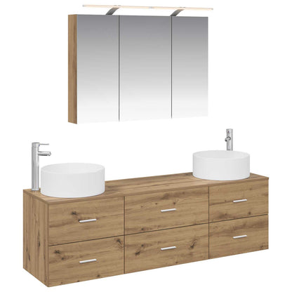 Bathroom Furniture Set 4 pcs Artisan Oak