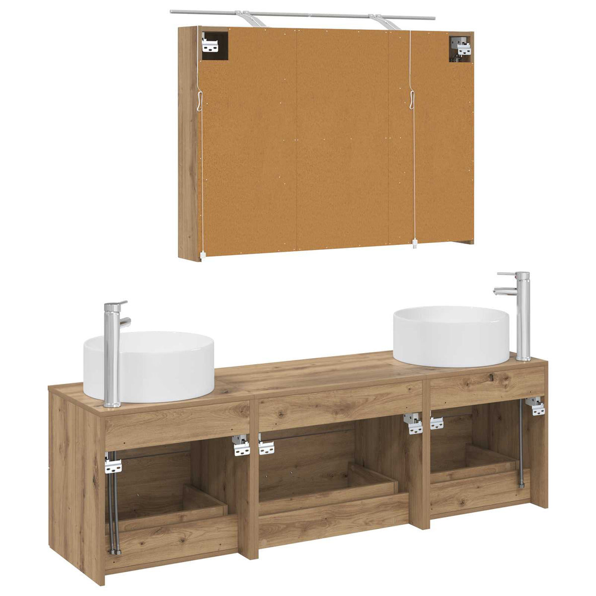 Bathroom Furniture Set 4 pcs Artisan Oak