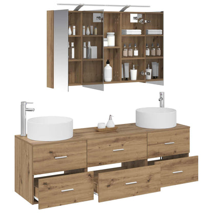 Bathroom Furniture Set 4 pcs Artisan Oak