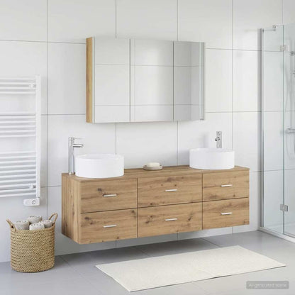 Bathroom Furniture Set 4 pcs Artisan Oak