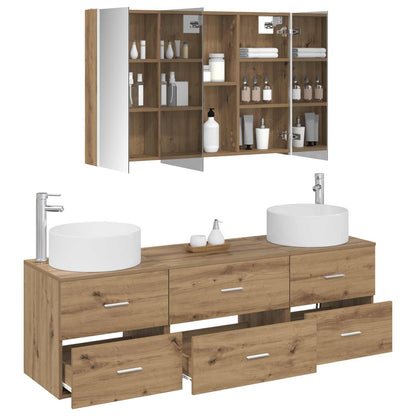 Bathroom Furniture Set 4 pcs Artisan Oak