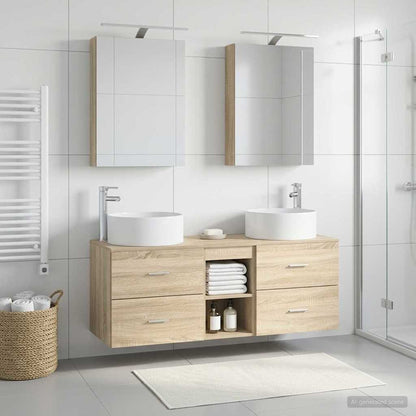 Bathroom Furniture Set 5 pcs Sonoma Oak