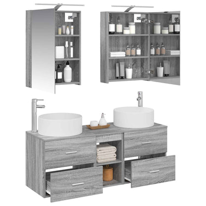 Bathroom Furniture Set 5 pcs Grey Sonoma