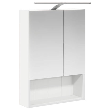 Bathroom Furniture Set 5 pcs White Engineered Wood and Glass