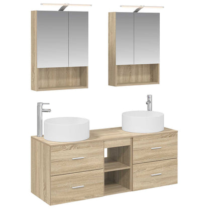 Bathroom Furniture Set 5 pcs Sonoma Oak