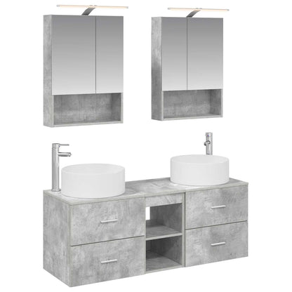 Bathroom Furniture Set 5 pcs Concrete Grey