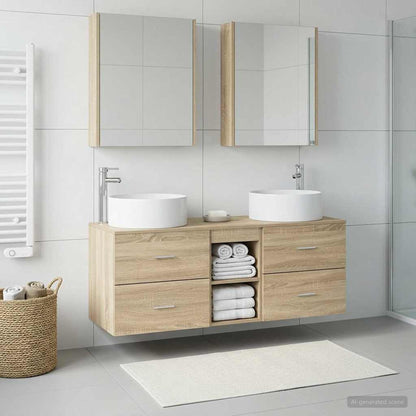 Bathroom Furniture Set 5 pcs Sonoma Oak