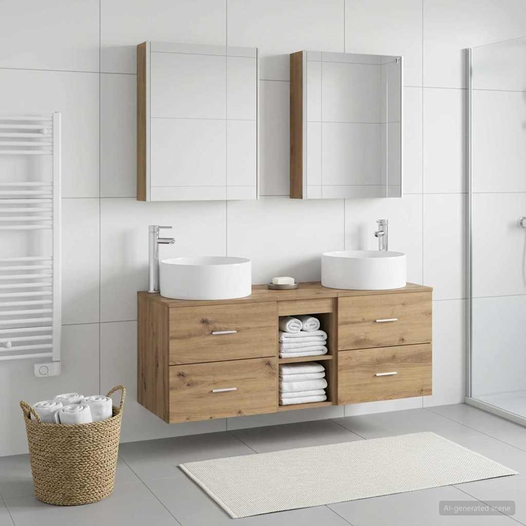 Bathroom Furniture Set 5 pcs Artisan Oak