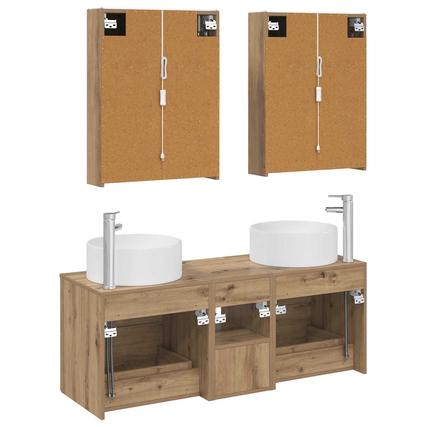 Bathroom Furniture Set 5 pcs Artisan Oak