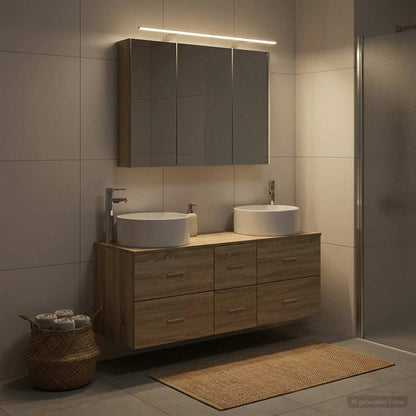 Bathroom Furniture Set 4 pcs Sonoma Oak