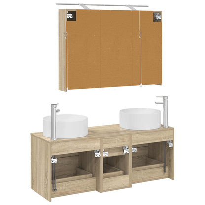 Bathroom Furniture Set 4 pcs Sonoma Oak