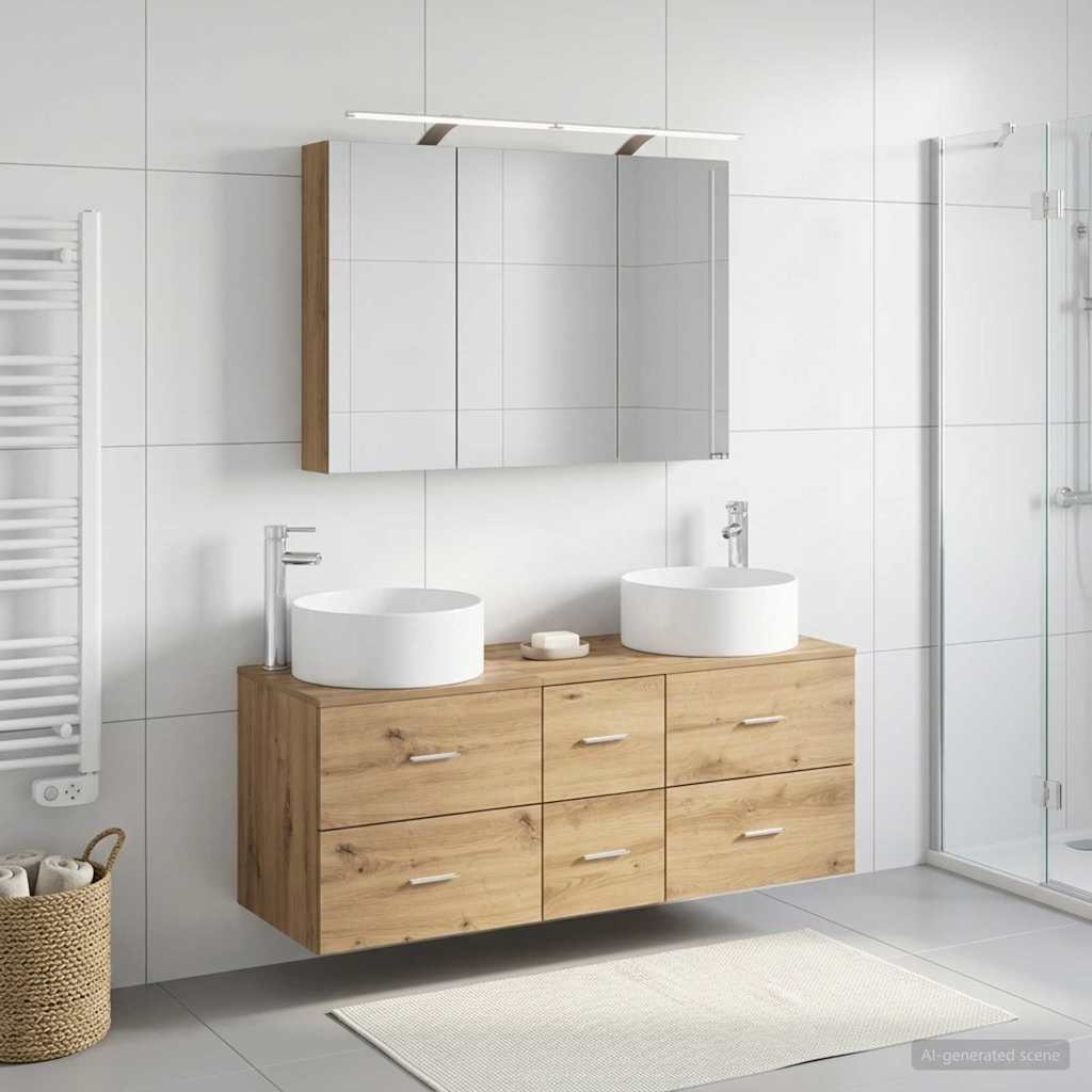 Bathroom Furniture Set 4 pcs Artisan Oak