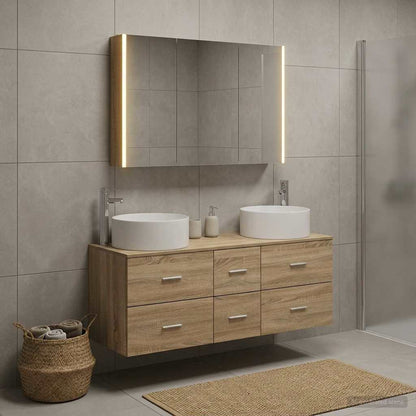 Bathroom Furniture Set 4 pcs Sonoma Oak
