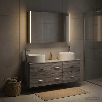 Bathroom Furniture Set 4 pcs Grey Sonoma
