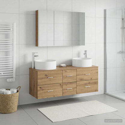 Bathroom Furniture Set 4 pcs Artisan Oak