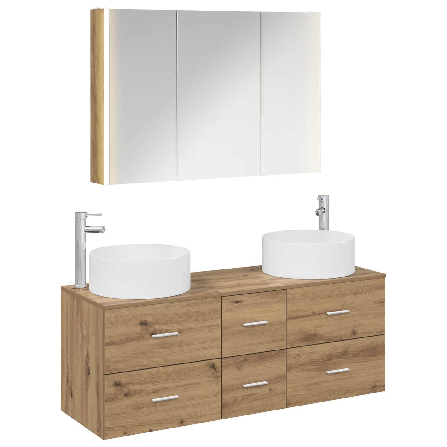 Bathroom Furniture Set 4 pcs Artisan Oak