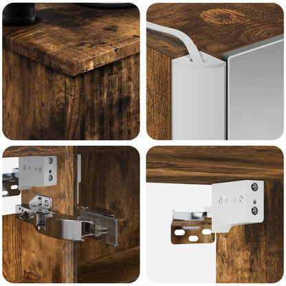 Bathroom Furniture Set 6 pcs Smoked Oak