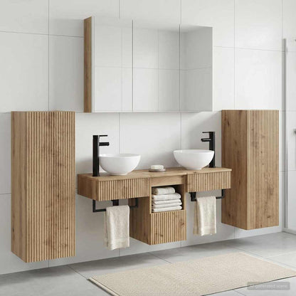 Bathroom Furniture Set 6 pcs Artisan Oak