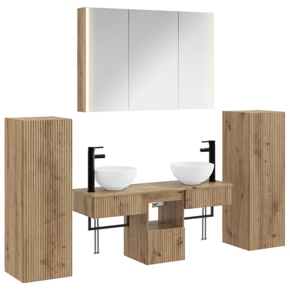 Bathroom Furniture Set 6 pcs Artisan Oak