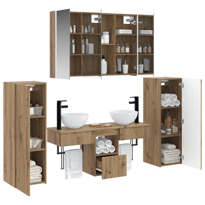 Bathroom Furniture Set 6 pcs Artisan Oak