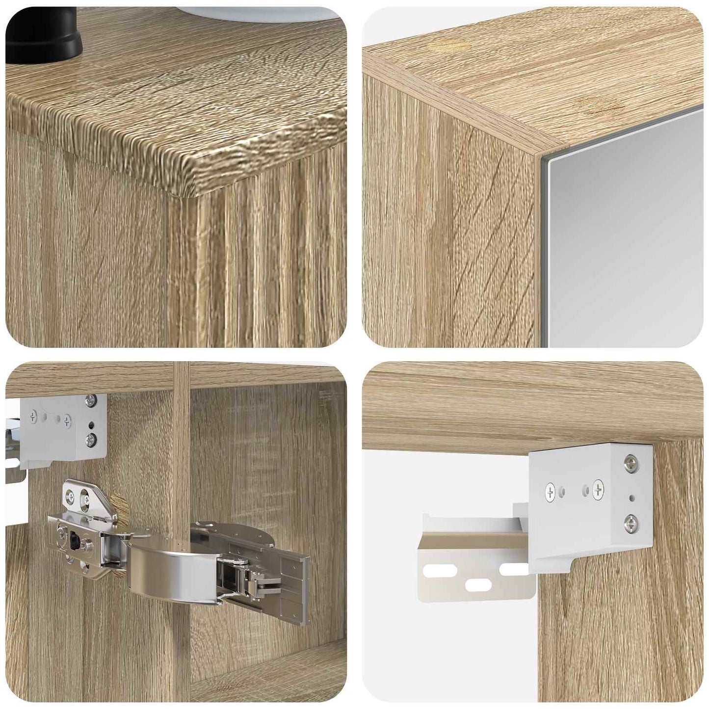 Bathroom Furniture Set 6 pcs Sonoma Oak