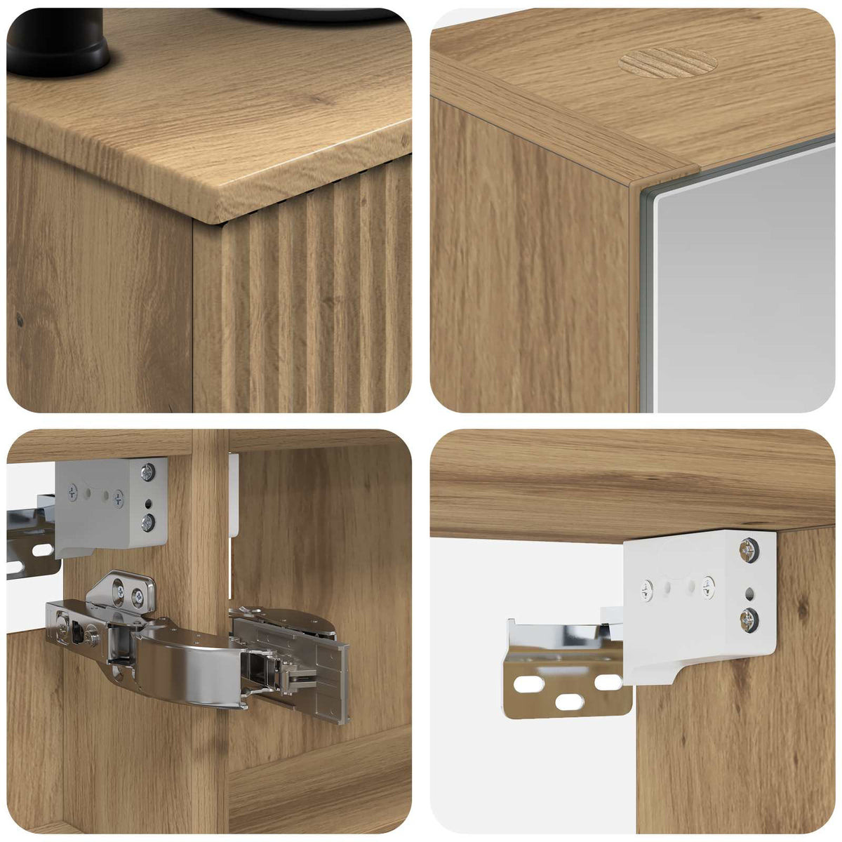 Bathroom Furniture Set 6 pcs Artisan Oak