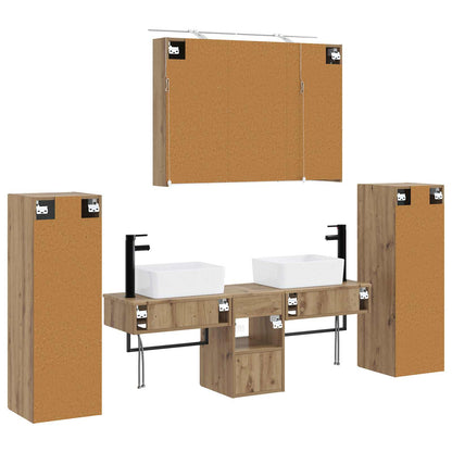 Bathroom Furniture Set 6 pcs Artisan Oak