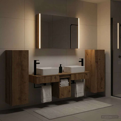 Bathroom Furniture Set 6 pcs Artisan Oak