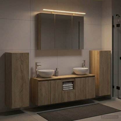 Bathroom Furniture Set 6 pcs Sonoma Oak