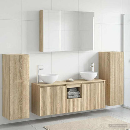 Bathroom Furniture Set 6 pcs Sonoma Oak