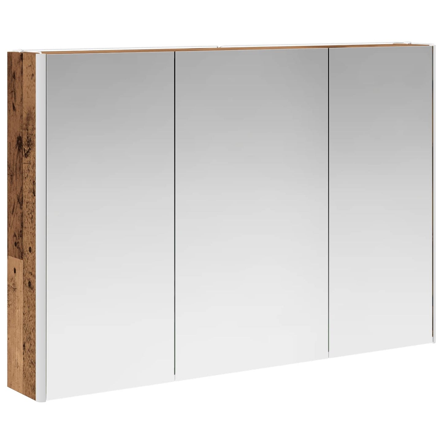 Bathroom Furniture Set 6 pcs Old Wood Engineered Wood and Glass