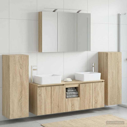 Bathroom Furniture Set 6 pcs Sonoma Oak