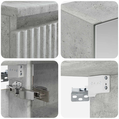 Bathroom Furniture Set 6 pcs Concrete Grey