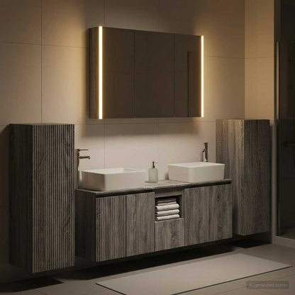Bathroom Furniture Set 6 pcs Grey Sonoma