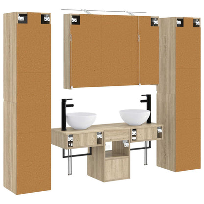 Bathroom Furniture Set 6 pcs Sonoma Oak