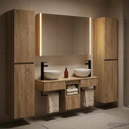 Bathroom Furniture Set 6 pcs Sonoma Oak
