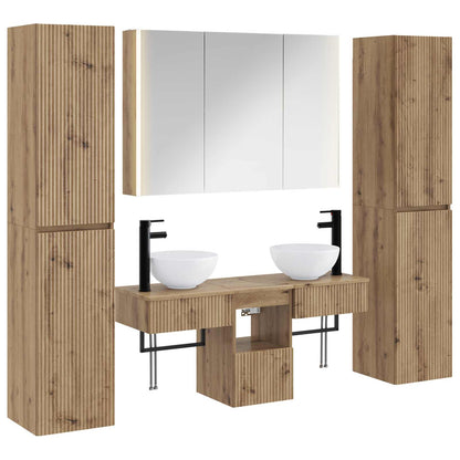 Bathroom Furniture Set 6 pcs Artisan Oak