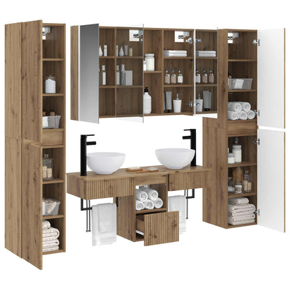 Bathroom Furniture Set 6 pcs Artisan Oak