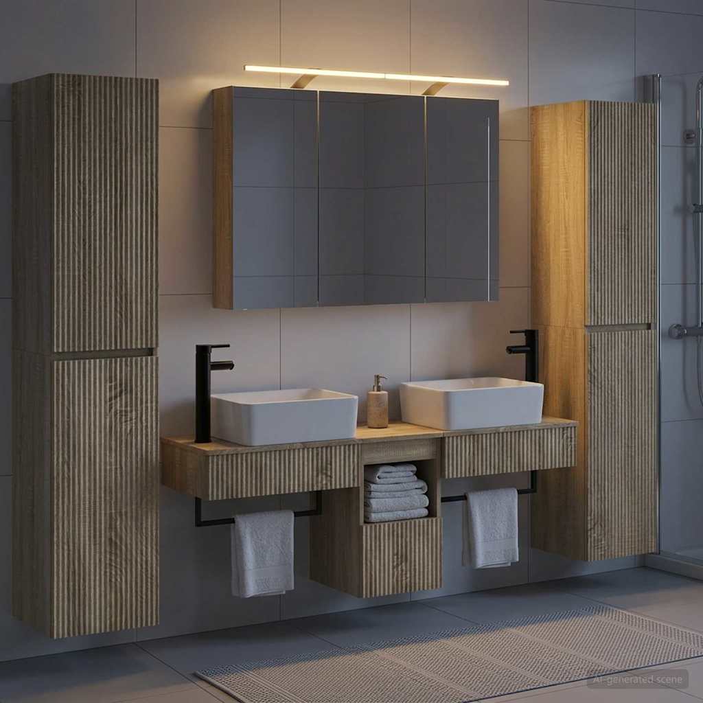 Bathroom Furniture Set 6 pcs Sonoma Oak